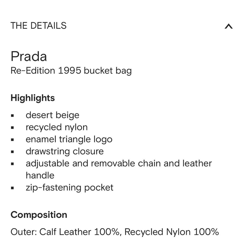 NEW Prada Women’s Re-Edition 1995 Chaîne Re-Nylon Bag Desert Beige Quilted - Picture 15 of 15